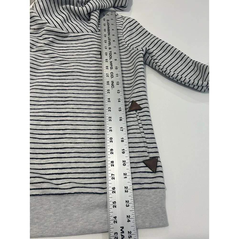 NAKETANO Darth X Striped Funnel Neck Pullover Hoodie Sweatshirt Size Small - Picture 7 of 7